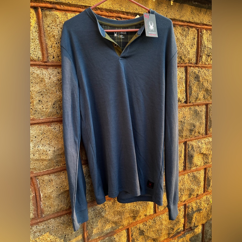 Spyder Mens NWT long sleeve shirt blue